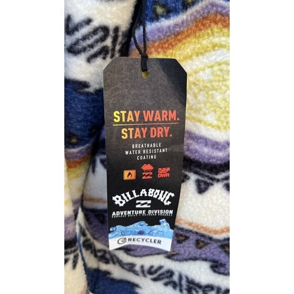 Billabong Men's Boundary Half-Zip Mock Neck Fleece Size M - Picture 12 of 16